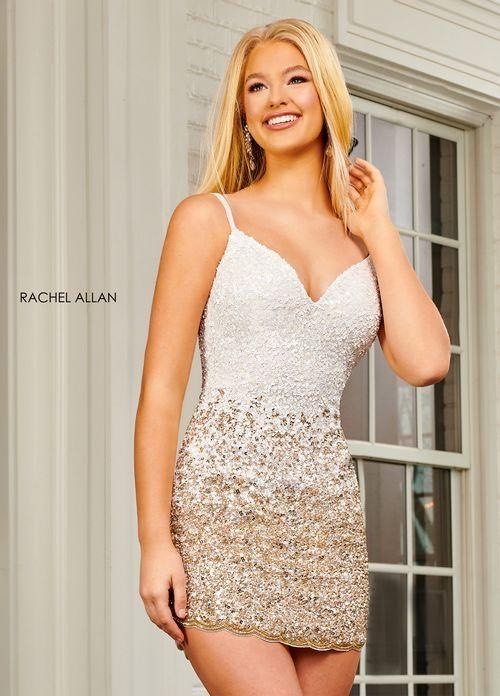 Gold and White Dress