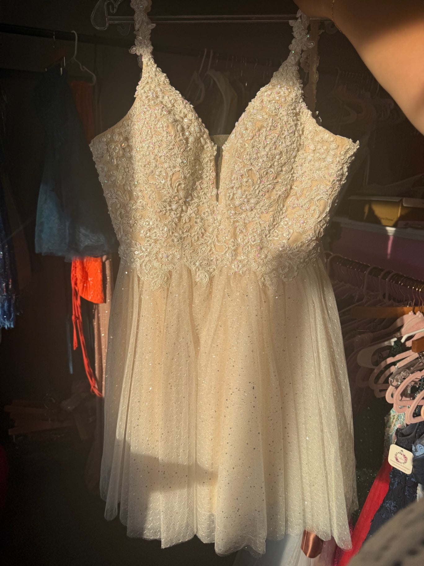 Cream/Beige Prom Dress