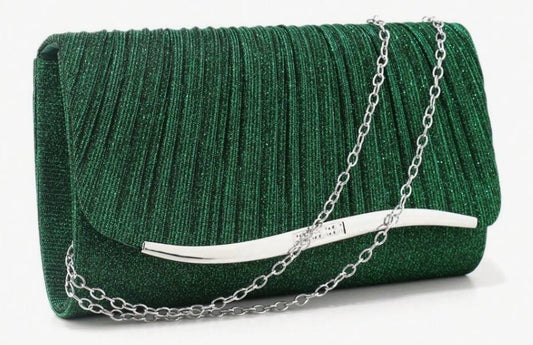 Green Shell Clutch Bag
