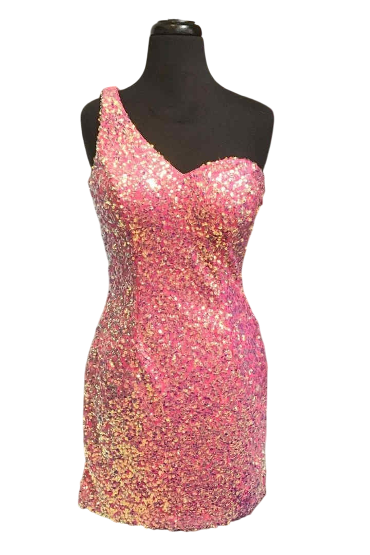 Pink and Gold Short Dress