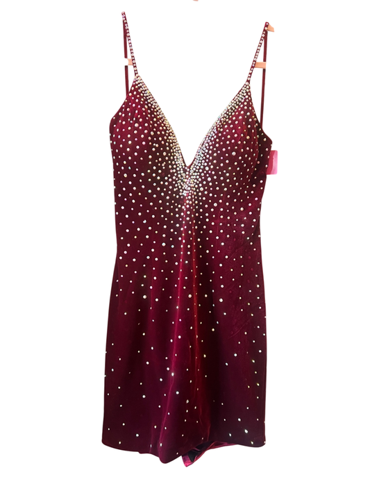 Burgundy Short Dress